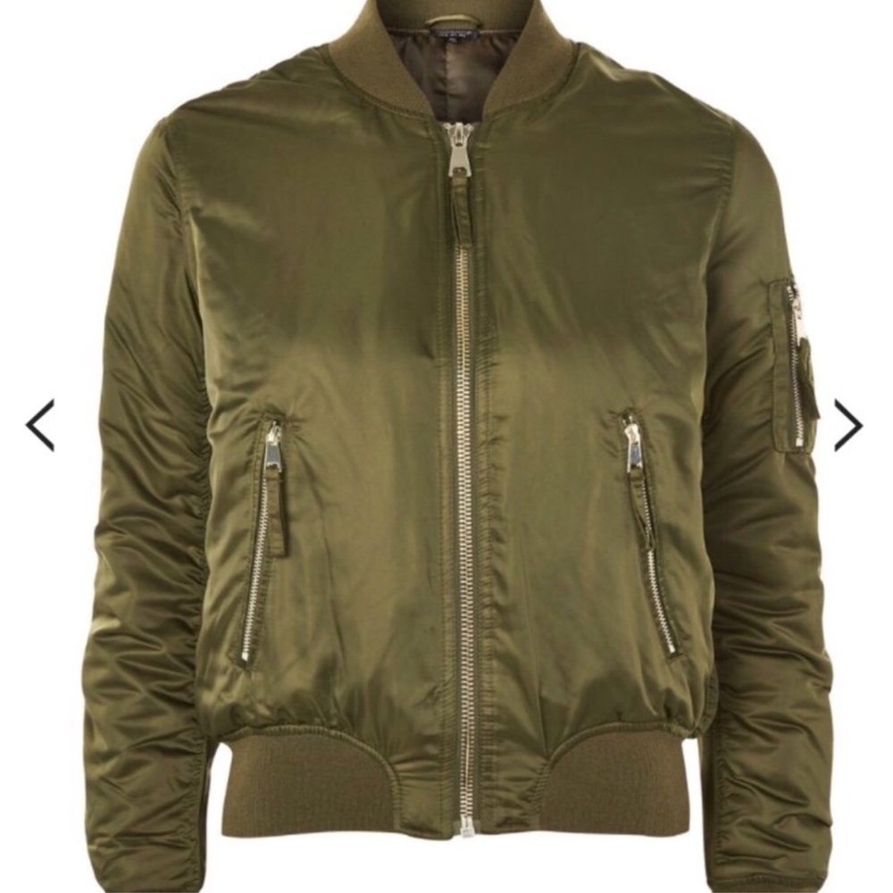 Top shop green bomber jacket